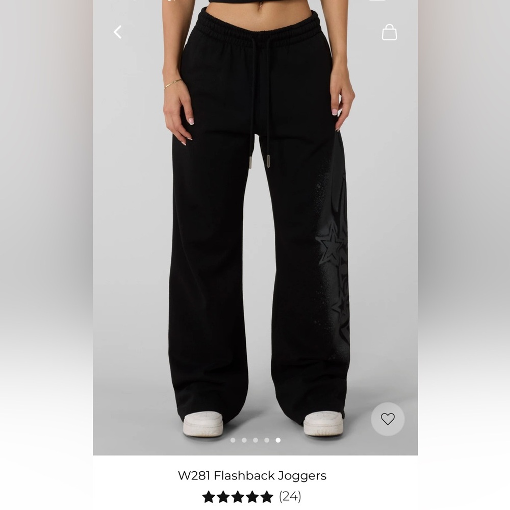YoungLA Women’s Flashback Joggers - Black - Medium - Oversized Fit